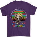 Be Kind Elephant Autism Autistic Mens T-Shirt Cotton Gildan Purple