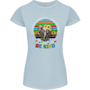 Be Kind Elephant Autism Autistic Womens Petite Cut T-Shirt Light Blue