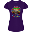 Be Kind Elephant Autism Autistic Womens Petite Cut T-Shirt Purple