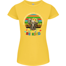 Be Kind Elephant Autism Autistic Womens Petite Cut T-Shirt Yellow
