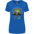Be Kind Elephant Autism Autistic Womens Wider Cut T-Shirt Royal Blue