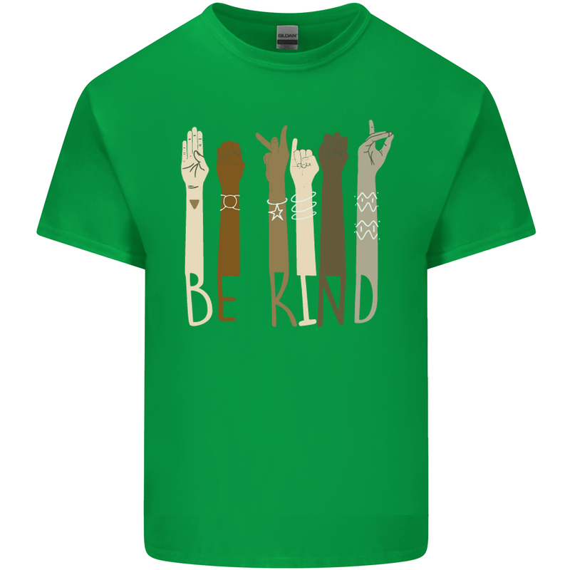 Be Kind in Sign Black Lives Matter LGBT Kids T-Shirt Childrens Irish Green