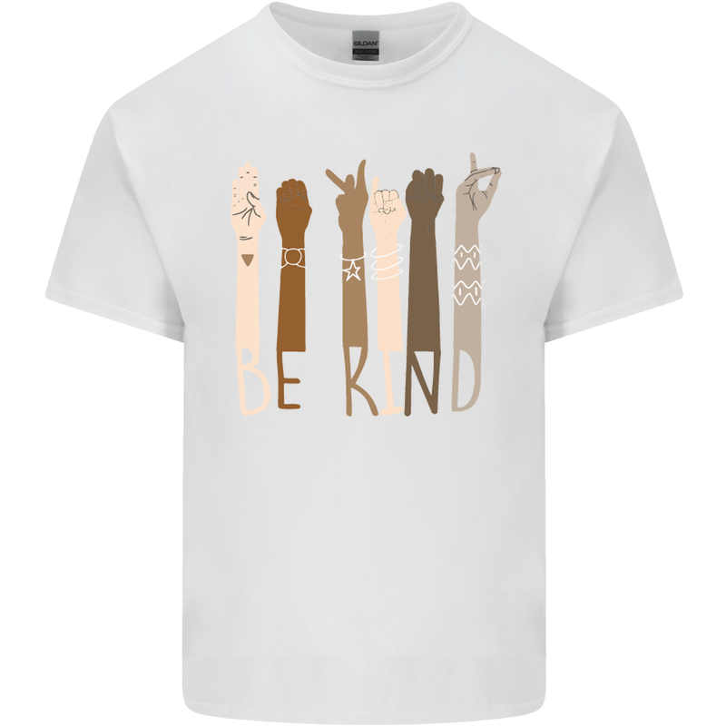 Be Kind in Sign Black Lives Matter LGBT Kids T-Shirt Childrens White