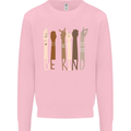 Be Kind in Sign Black Lives Matter LGBT Mens Sweatshirt Jumper Light Pink