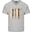 Be Kind in Sign Black Lives Matter LGBT Mens V-Neck Cotton T-Shirt Sports Grey