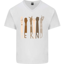 Be Kind in Sign Black Lives Matter LGBT Mens V-Neck Cotton T-Shirt White