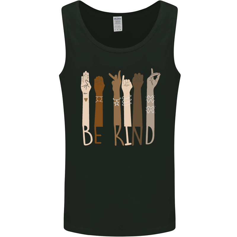 Be Kind in Sign Black Lives Matter LGBT Mens Vest Tank Top Black