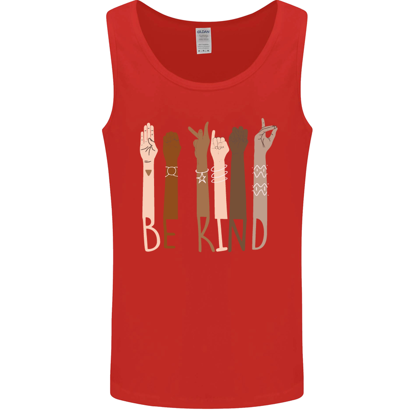 Be Kind in Sign Black Lives Matter LGBT Mens Vest Tank Top Red