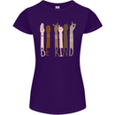 Be Kind in Sign Black Lives Matter LGBT Womens Petite Cut T-Shirt Purple