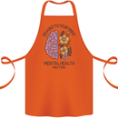 Be Kind to Your Mind Mental Health Cotton Apron 100% Organic Orange