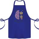 Be Kind to Your Mind Mental Health Cotton Apron 100% Organic Royal Blue