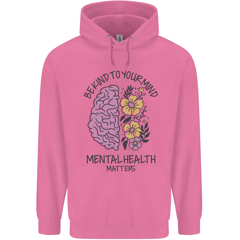 Be Kind to Your Mind Mental Health Mens 80% Cotton Hoodie Azelea