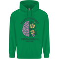 Be Kind to Your Mind Mental Health Mens 80% Cotton Hoodie Irish Green