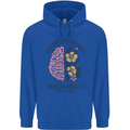 Be Kind to Your Mind Mental Health Mens 80% Cotton Hoodie Royal Blue