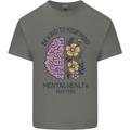 Be Kind to Your Mind Mental Health Mens Cotton T-Shirt Tee Top Charcoal