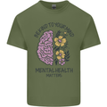 Be Kind to Your Mind Mental Health Mens Cotton T-Shirt Tee Top Military Green