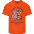 Be Kind to Your Mind Mental Health Mens Cotton T-Shirt Tee Top Orange
