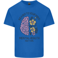 Be Kind to Your Mind Mental Health Mens Cotton T-Shirt Tee Top Royal Blue