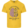 Be Kind to Your Mind Mental Health Mens Cotton T-Shirt Tee Top Yellow