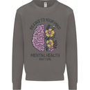 Be Kind to Your Mind Mental Health Mens Sweatshirt Jumper Charcoal