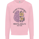 Be Kind to Your Mind Mental Health Mens Sweatshirt Jumper Light Pink