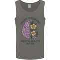 Be Kind to Your Mind Mental Health Mens Vest Tank Top Charcoal