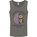 Be Kind to Your Mind Mental Health Mens Vest Tank Top Charcoal