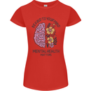 Be Kind to Your Mind Mental Health Womens Petite Cut T-Shirt Red