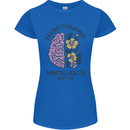 Be Kind to Your Mind Mental Health Womens Petite Cut T-Shirt Royal Blue