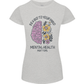 Be Kind to Your Mind Mental Health Womens Petite Cut T-Shirt Sports Grey
