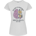 Be Kind to Your Mind Mental Health Womens Petite Cut T-Shirt White