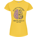 Be Kind to Your Mind Mental Health Womens Petite Cut T-Shirt Yellow