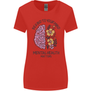 Be Kind to Your Mind Mental Health Womens Wider Cut T-Shirt Red
