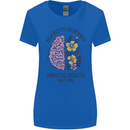 Be Kind to Your Mind Mental Health Womens Wider Cut T-Shirt Royal Blue
