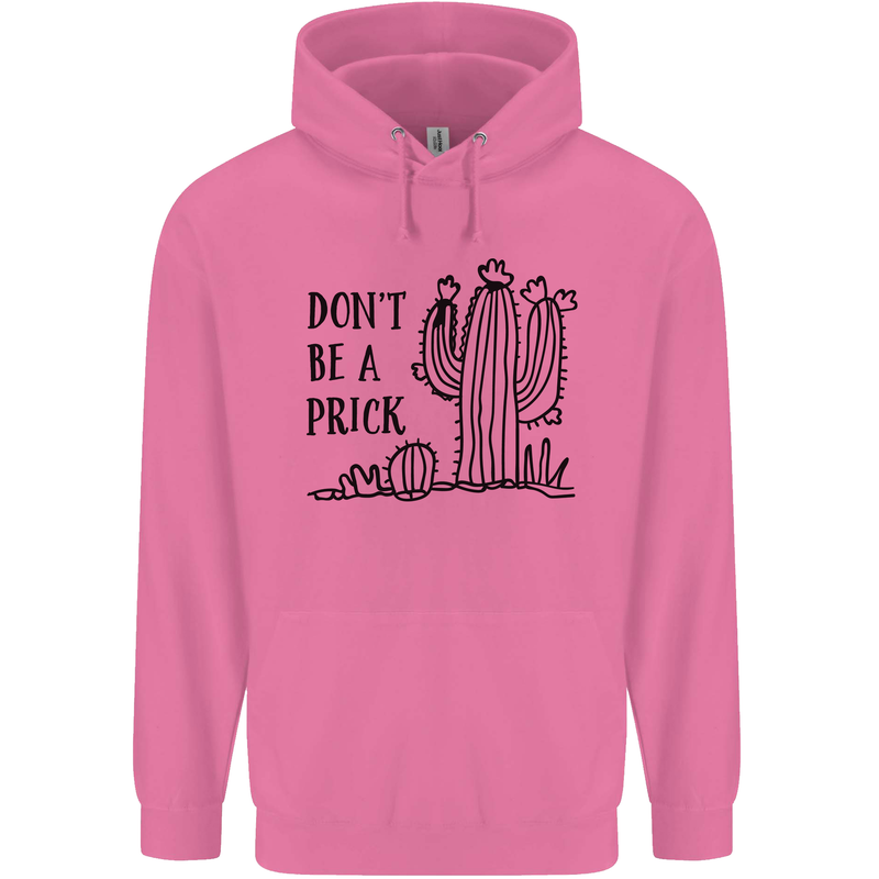 Be a Prick Funny Offensive Cactus Slogan Childrens Kids Hoodie Azalea