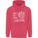 Be a Prick Funny Offensive Cactus Slogan Childrens Kids Hoodie Heliconia