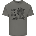 Be a Prick Funny Offensive Cactus Slogan Kids T-Shirt Childrens Charcoal