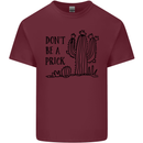 Be a Prick Funny Offensive Cactus Slogan Mens Cotton T-Shirt Tee Top Maroon