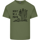 Be a Prick Funny Offensive Cactus Slogan Mens Cotton T-Shirt Tee Top Military Green