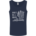 Be a Prick Funny Offensive Cactus Slogan Mens Vest Tank Top Navy Blue