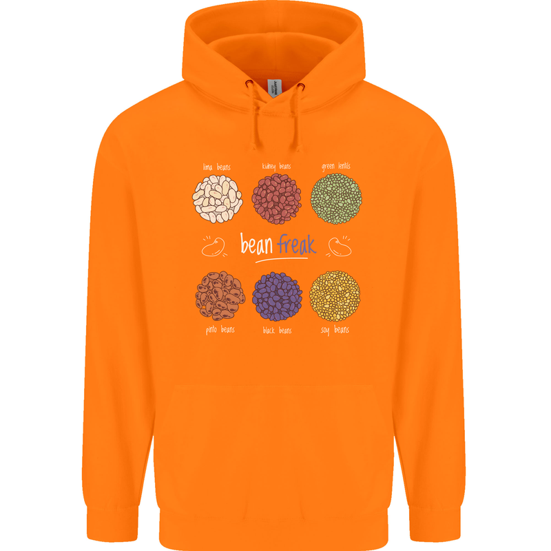 Beans Vegan Kidney Soy Lentils Vegetarian Childrens Kids Hoodie Orange