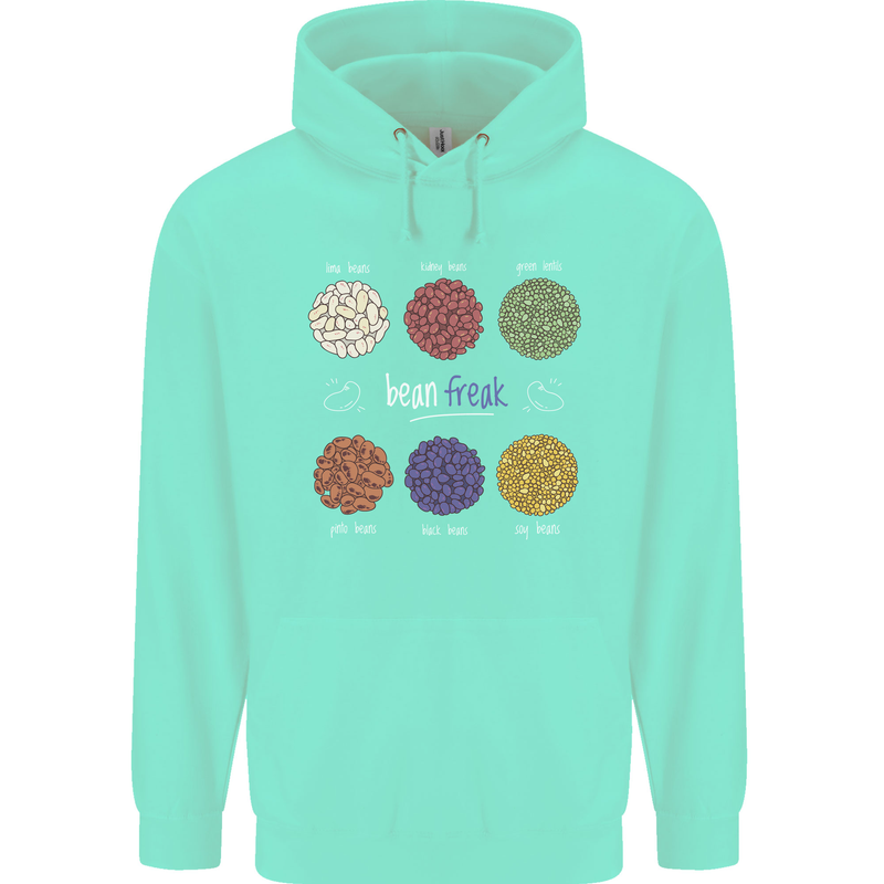 Beans Vegan Kidney Soy Lentils Vegetarian Childrens Kids Hoodie Peppermint