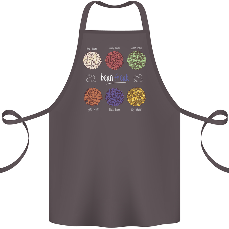 Beans Vegan Kidney Soy Lentils Vegetarian Cotton Apron 100% Organic Dark Grey