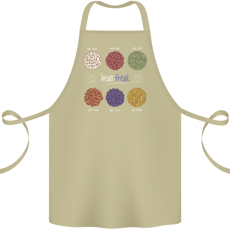 Beans Vegan Kidney Soy Lentils Vegetarian Cotton Apron 100% Organic Khaki