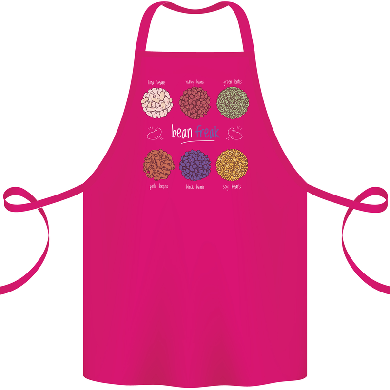 Beans Vegan Kidney Soy Lentils Vegetarian Cotton Apron 100% Organic Pink