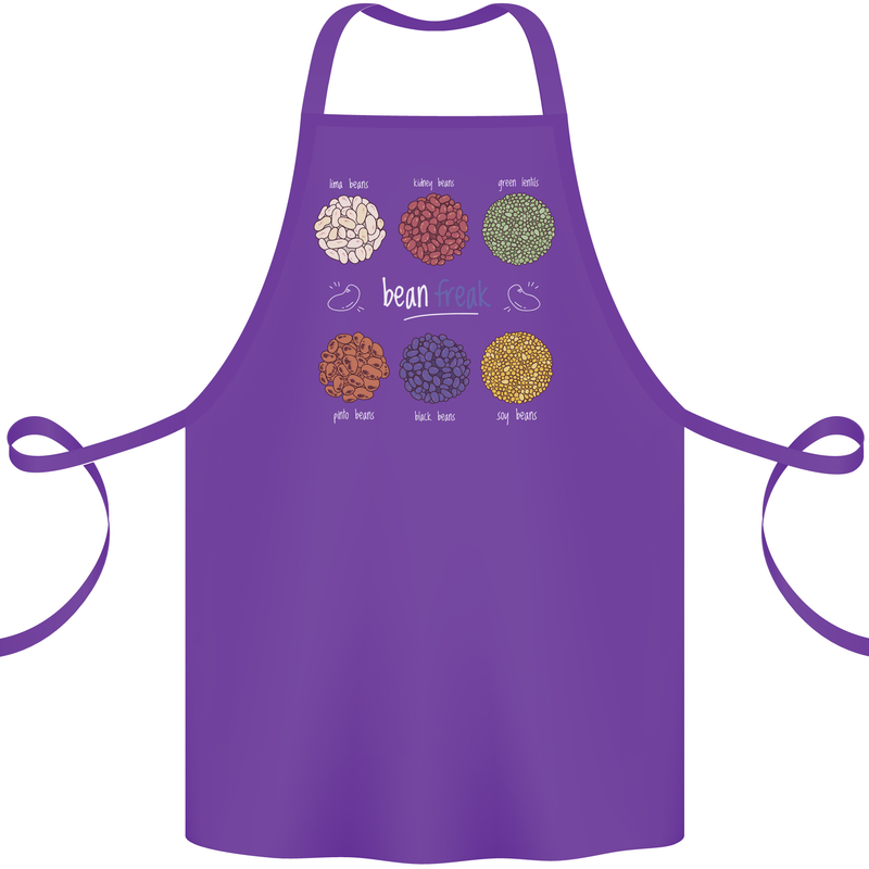 Beans Vegan Kidney Soy Lentils Vegetarian Cotton Apron 100% Organic Purple