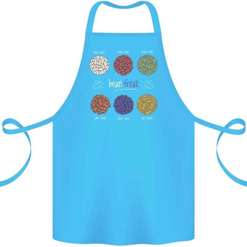 Beans Vegan Kidney Soy Lentils Vegetarian Cotton Apron 100% Organic Turquoise