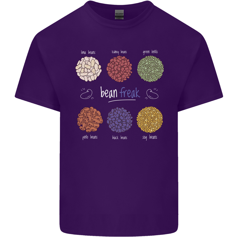 Beans Vegan Kidney Soy Lentils Vegetarian Mens Cotton T-Shirt Tee Top Purple