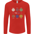 Beans Vegan Kidney Soy Lentils Vegetarian Mens Long Sleeve T-Shirt Red