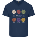 Beans Vegan Kidney Soy Lentils Vegetarian Mens V-Neck Cotton T-Shirt Navy Blue